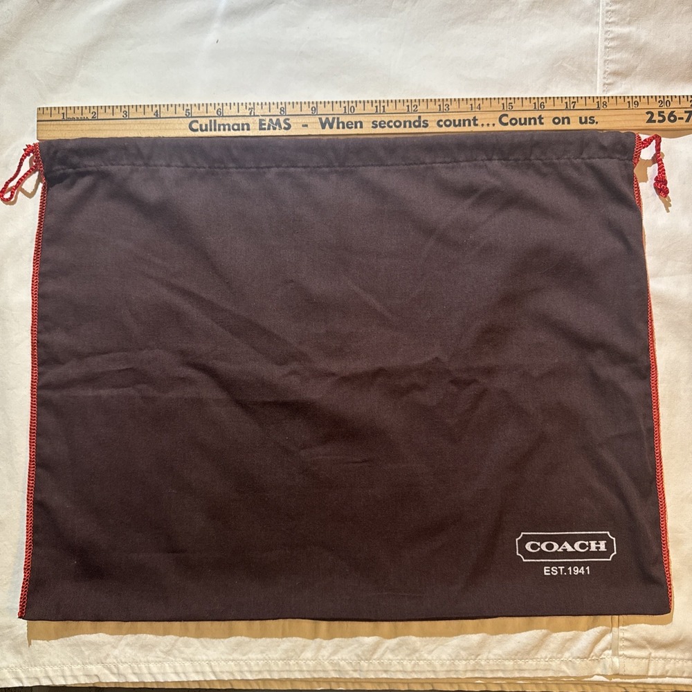 Coach Dust Bag Dustcover Drawstring Slip Cover For Bag Purse Brown 19"x15"